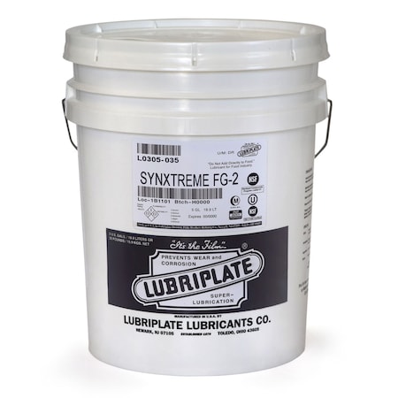 Lubriplate Synxtreme Fg-2, 35 Lb Pail, H-1/Food Grade, Calcium Sulphonate Synthetic Nlgi No 2, Multi-Purpose L0305-035